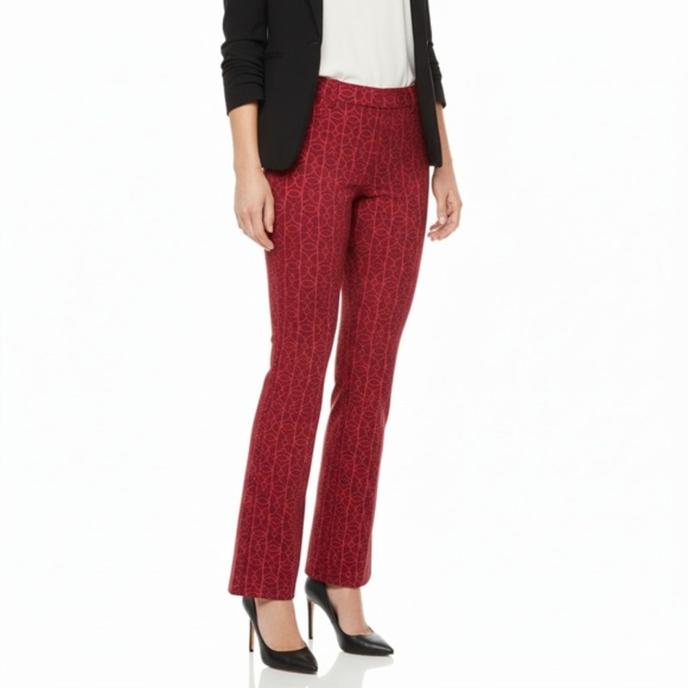 Betabrand Pants Womens S Petite Red Boot‎ Cut Classic Dress Yoga Comfort Ponte